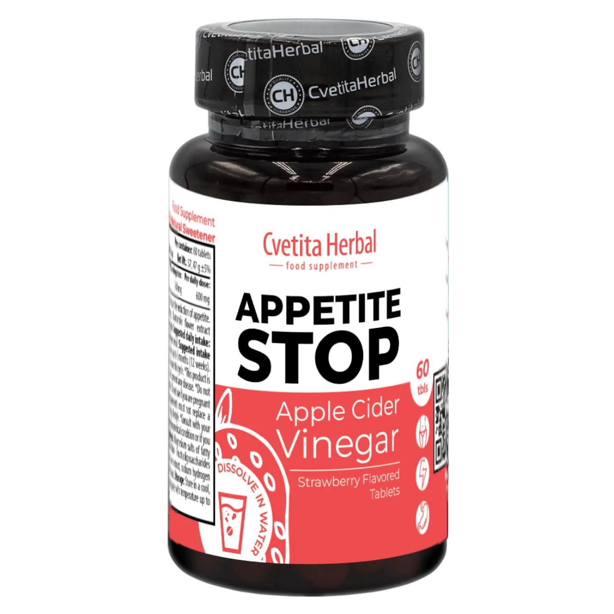 Appetite Stop Strawberry Flavor for Weight Loss and Appetite Suppression